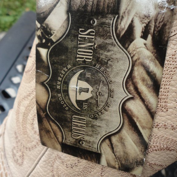 EL SENOR de los CIELOS Men's Caiman Tail Print Leather Western Boots Size 6 NWT! - Picture 6 of 9